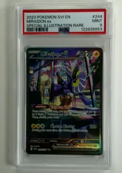 Pokemon Miraidon ex - 244 NM 1st Edition Normal Scarlet and Violet: Base PSA 9 - Image 1