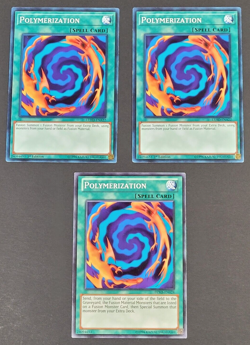 Yugioh TCG- 3x Polymerization- 2x LEHD-ENA22 + DPKB-EN028 - Common - NM 1st 2018 - Image 1