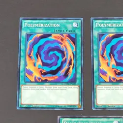 Yugioh TCG- 3x Polymerization- 2x LEHD-ENA22 + DPKB-EN028 - Common - NM 1st 2018 - Image 3