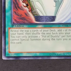 Yugioh TCG - Pot of Duality - SDOK-EN027- 1st Edition - Common - LP - Spell 2013 - Image 3