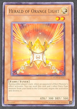 Yugioh TCG - Herald of Orange Light - TU07-EN017 - LP - Common - Unlimited, 2012 - Image 1