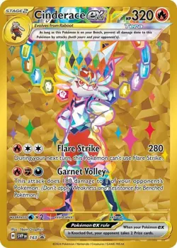 Cinderace ex - 163 - Scarlet & Violet Promo - Pokemon TCG - LP - Gold - HOLO - Image 1