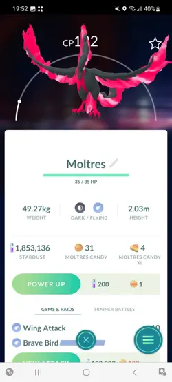 Pokemon Go Galerian Moltres (Normal) - Image 1