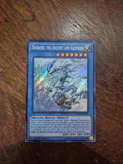 Yugioh Sauravis, The Ancient And Ascended 1st Edition INOV-EN037 Secret Rare NM - Image 1