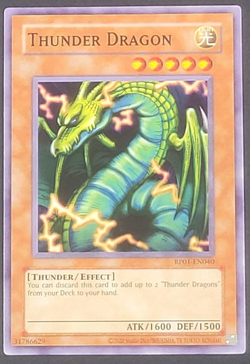 Yugioh TCG - Thunder Dragon - RP01-EN040 - 2024 Reprint - NM - Pack Fresh - 2020 - Image 1