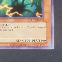 Yugioh TCG - Thunder Dragon - RP01-EN040 - 2024 Reprint - NM - Pack Fresh - 2020 - Image 3