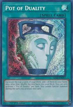 RA02-EN057 "Pot of Duality" Secret Rare YuGiOh! NEW - Image 1