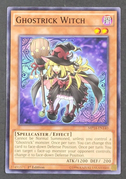 Yugioh TCG - Ghostrick Witch - MP14-EN140 - 1st Ed - Common - LP/NM Monster 2014 - Image 1