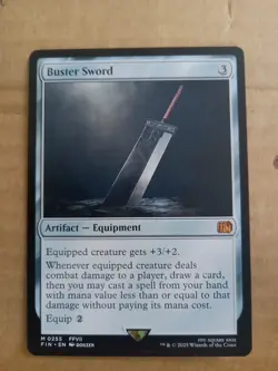 Buster Sword (Regular) (FIN 0255) Final Fantasy Mtg MINT PACK FRESH!! - Image 1