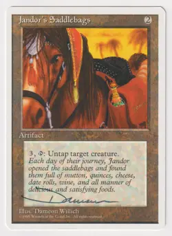Signed Jandor's Saddlebags Proof HP 4th Artist Dameon Willich 1995 MTG Magic AP! - Image 1