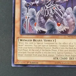 Yugioh TCG - Gladiator Beast Agustus - MP15-EN020 - NM - 1st Edition - Rare 2015 - Image 3