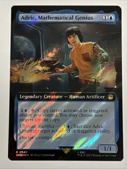 MTG Doctor Who Adric, Mathematical Genius Extended Art Surge Foil 0942 NM Rare - Image 1