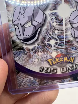Onix #95 Topps TV Animation Edition Blue Logo Non Holo Pokemon Card - LP - Image 5