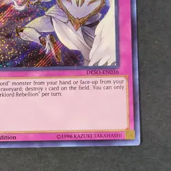 Yugioh TCG - Darklord Rebellion - DESO-EN036 - 1st Ed - NM - Secret Rare - 2016 - Image 4