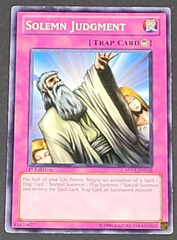 Yugioh TCG - Solemn Judgement - SDLS-EN038 - MP - 1st Ed - Lost Sanctuary - 2011 - Image 1