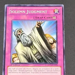 Yugioh TCG - Solemn Judgement - SDLS-EN038 - MP - 1st Ed - Lost Sanctuary - 2011 - Image 5