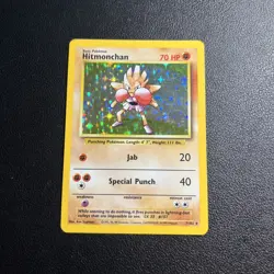 Hitmonchan 7/102 Holo Rare Base Set Unlimited - Pokemon Card WOTC - Image 1