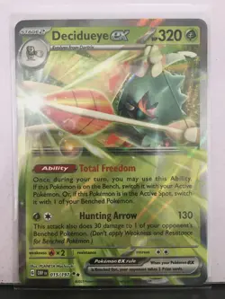 Decidueye ex 015/197 Near Mint Condition Card Pokemon TCG! Read Description! - Image 1