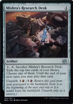 162/287 MISHRA'S RESEARCH DESK UNCOMMON THE BROTHER'S WAR MTG CARD - Image 1