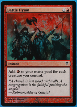 Battle Hymn FOIL Avacyn Restored NM Red Common MAGIC CARD (ID# 500085) ABUGames - Image 1