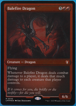 Balefire Dragon (ETCHED) FOIL Commander Masters NM Etched CARD (500082) ABUGames - Image 1