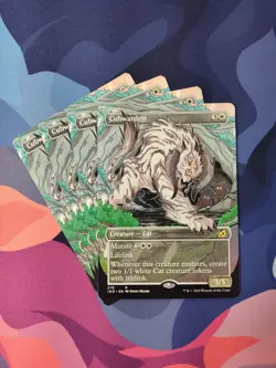 Cubwarden x 4 - Borderless Showcase | 7% Off 2+ | Ikoria | NM | MTG - Image 1