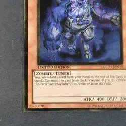 Yugioh TCG - Plaguespreader Zombie - GLD3-EN019 - NM/LP - Limited Edition - 2010 - Image 3