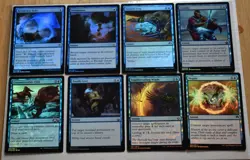 MTG 9x Rare Blue Instant FOIL Lot Negate, Fumble, Turn To Frog, Withdrawl - Image 1