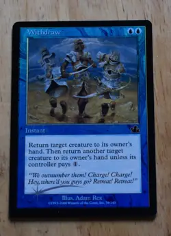 MTG 9x Rare Blue Instant FOIL Lot Negate, Fumble, Turn To Frog, Withdrawl - Image 3