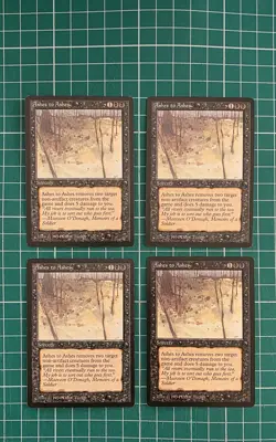 Magic the Gathering (MTG) - Ashes to Ashes x4 - The Dark - (Swamp) (Black) LP - Image 1