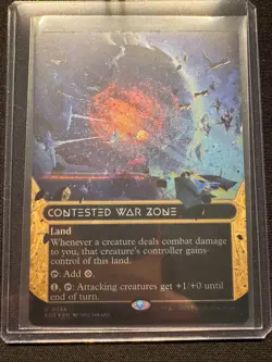 Contested War Zone (Borderless 98) (Galaxy Foil) - NM - MTG - EOS - Image 1