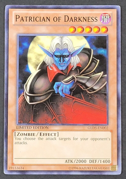 Yugioh TCG - Patrician of Darkness - GLD5-EN002 - Limited Ed NM/LP Common, 2009 - Image 1
