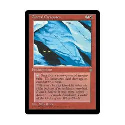 WOTC MtG Ice Age Glacial Crevasses (R) EX - Image 1
