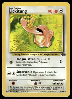 1999 Pokemon Classic - Jungle Lickitung #38 Light Play - Image 1