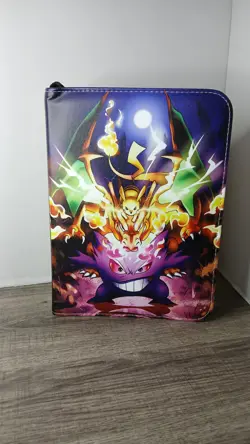 Pokemon TCG Charizard/Pikachu/Gengar Zip Up 4 Slot Binder (New) - Image 1