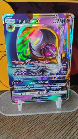 LUNALA GX Black Star Promo POKEMON Full-Art Holo 2016 Trading Card SM17 - Image 1