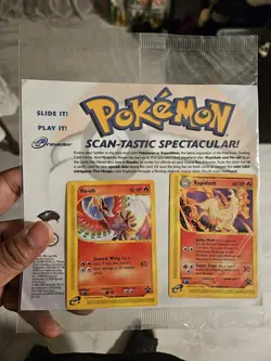 Pokemon Scan-Tastic Spectacular Black Star Promo Pack Rapidash And Ho-oh Sealed - Image 2