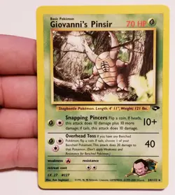 TCG POKEMON GIOVANNI'S PINSIR 24/132 ☆ RARE GYM CHALLENGE VINTAGE NM - Image 1