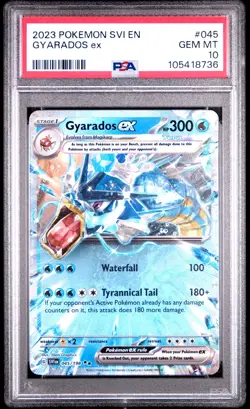 2023 POKEMON SVI EN-SCARLET & VIOLET 045 GYARADOS EX PSA 10 - Image 1