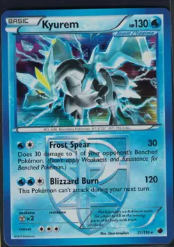 2013 Pokemon Black & White Plasma Freeze Kyurem Holo #31/116 - Image 1