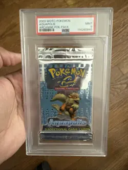 2003 WOTC Pokemon Aquapolis Arcanine Foil Pack PSA 9 - Image 1