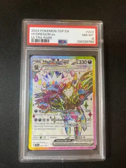 2024 Pokemon SSP Hydreigon Ex Ultra Rare #223 PSA 8 - Image 3