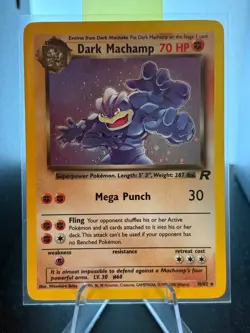 Vintage Pokemon TCG Lot- Holo 1st Edition Machamp w/ Swirl & Dark Machamp - Image 4