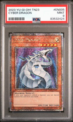 2023 YuGiOh PSA 9 Cyber Dragon TN23 EN005 25th Anni. Quarter Century Secret Rare - Image 1