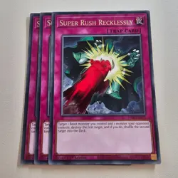 3x Super Rush Recklessly - JUSH - Rare - Yugioh Euro - Image 1