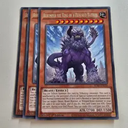 3x Behemoth The King of a Hundred Battles - JUSH - Rare - Yugioh Euro - Image 1