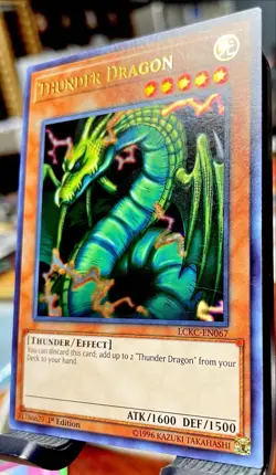 Yugioh Thunder Dragon LCKC-EN067 Ultra Rare 1st Edition NM - Image 3