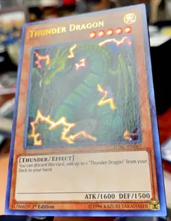 Yugioh Thunder Dragon LCKC-EN067 Ultra Rare 1st Edition NM - Image 4