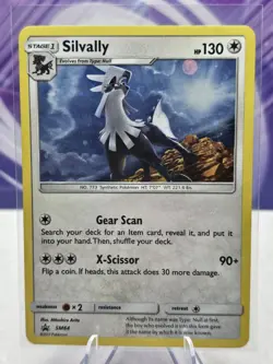 2017 Pokemon TCG Silvally SM64 Sun & Moon Black Star Promo Hologram Holo Card - Image 1