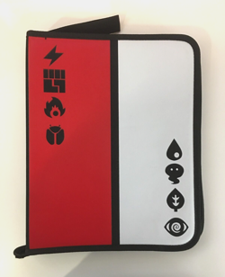 Pokemon 540 Card 9 Pocket Binder w/ Zipper (Red & White w/ Symbols) US Seller - Image 1